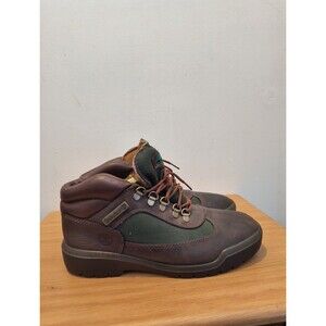 TIMBERLAND Field Mid "Brown Nubuck/Dark Olive" GS Kid's Hiking Boots Size 8.5